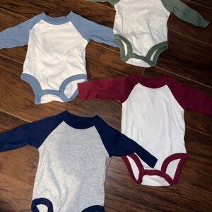Carter's Blue and Green Bodysuits Soft Cotton One Pieces
